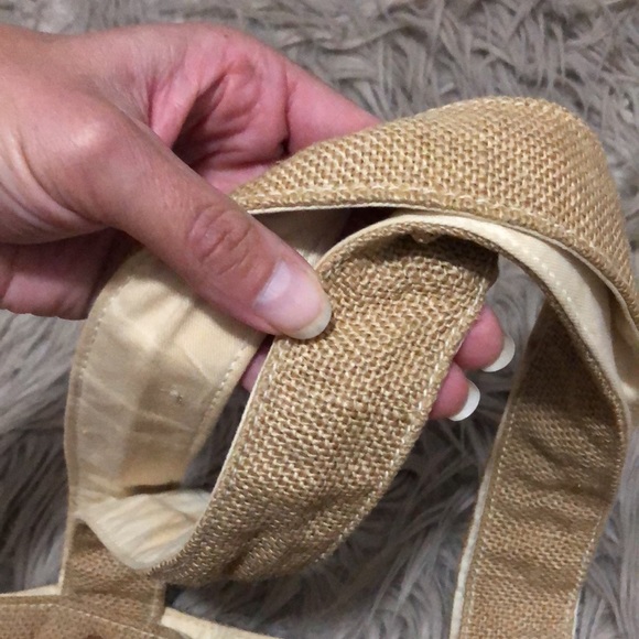 “FEED” Shoppers Tote-Reversible-Large Size-Shoulder Straps-Burlap/Cotton-GUC - Picture 9 of 17